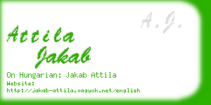 attila jakab business card
